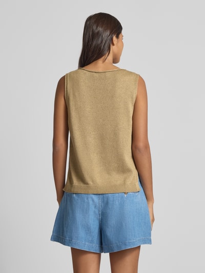 Marc O'Polo Regular Fit Strickpullunder aus Baumwoll-Leinen-Mix Beige 5