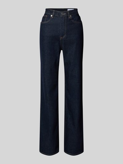 Produktfoto, granatowe Wide Leg Jeans aus Baumwoll-Mix Modell 'TESSA' od Vero Moda, denim, 5 kieszeni, high waist, jednolity kolor.