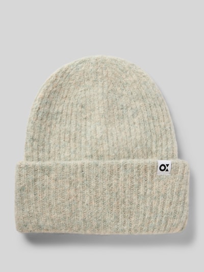 OPUS Beanie met labeldetail, model 'Afello' Rietgroen - 1
