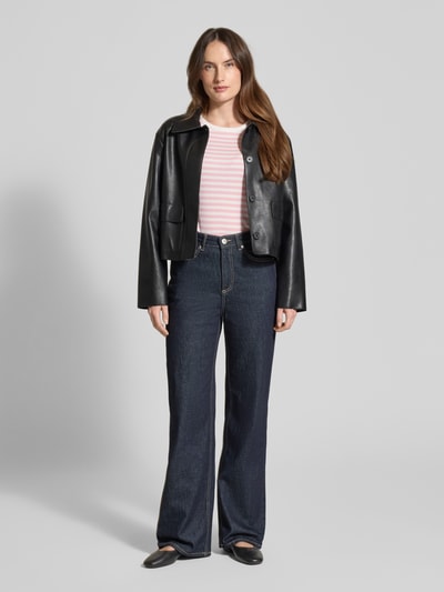 OPUS Slim Fit Longsleeve mit Rundhalsausschnitt Modell 'Sorka' Rosa 1