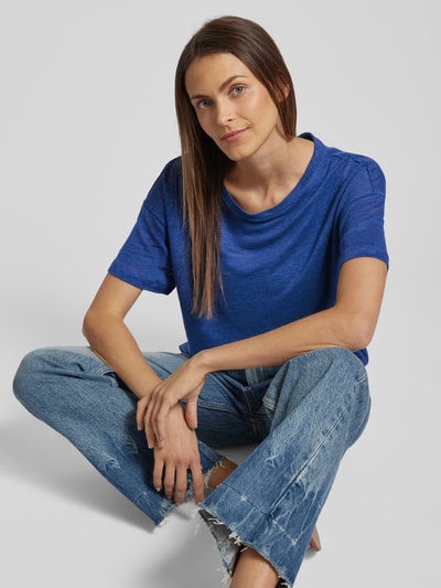 Weekend Max Mara T-shirt z obniżonymi ramionami model ‘FALLA’ Granatowy 3