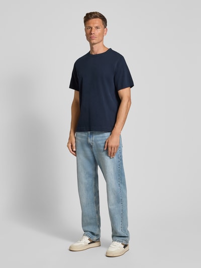 SELECTED HOMME Regular fit T-shirt van puur katoen, model 'CHRIS' Donkerblauw - 1