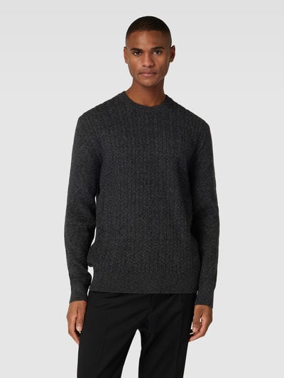 Esprit Collection Gebreide pullover met ribboorden Zwart - 4