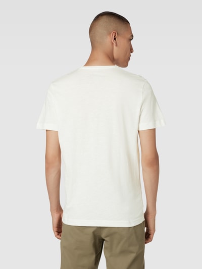 Tom Tailor T-shirt z bawełny z okrągłym dekoltem Złamany biały 5
