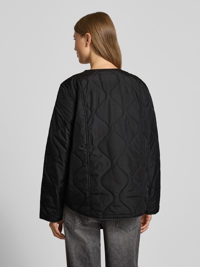 Vero Moda Regular fit gewatteerd jack met enkele knoopsluiting, model 'MILLIE' Zwart - 5