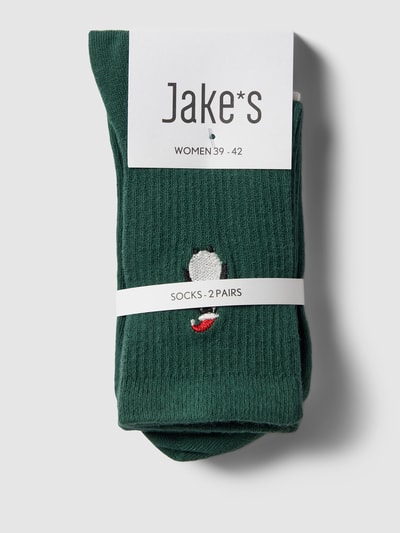 Jake*s Casual Socken mit Stitching-Details im 2er-Pack Bottle 3