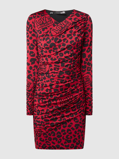 Love Moschino Jurk met luipaardmotief Rood - 2