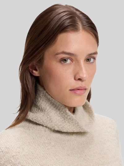 BOSS Relaxed Fit Turtleneck-Pullover aus Schurwoll-Kaschmir-Mix Modell 'Febisana' Offwhite 3