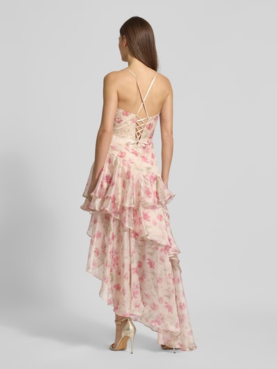 LUXUAR FASHION Avondjurk met all-over bloemenmotief Lichtroze - 5
