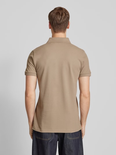 Alpha Industries Regular fit poloshirt met labelprint Zand - 5