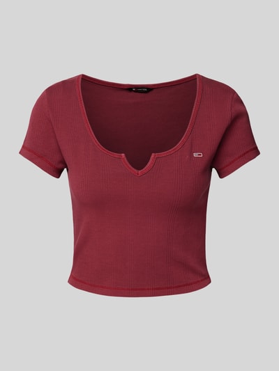 Tommy Jeans Korte top met logostitching Bordeaux - 2