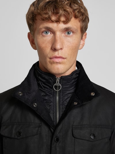 Barbour Jack met klepzakken, model 'OGSTON' Zwart - 3