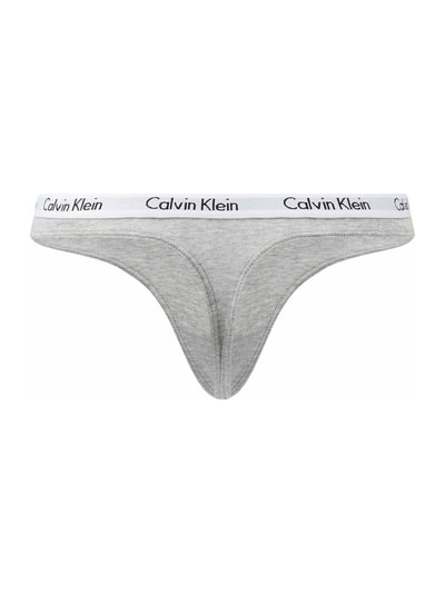 Calvin Klein Underwear Stringi z dodatkiem streczu  Srebrny melanż 2