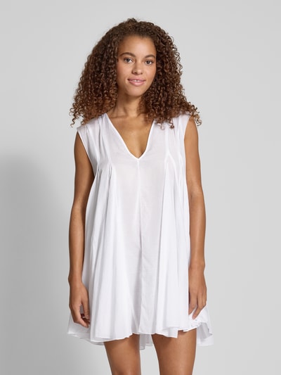 WEEKDAY Sukienka mini z dekoltem w serek model ‘Nicki’ Piaskowy 4