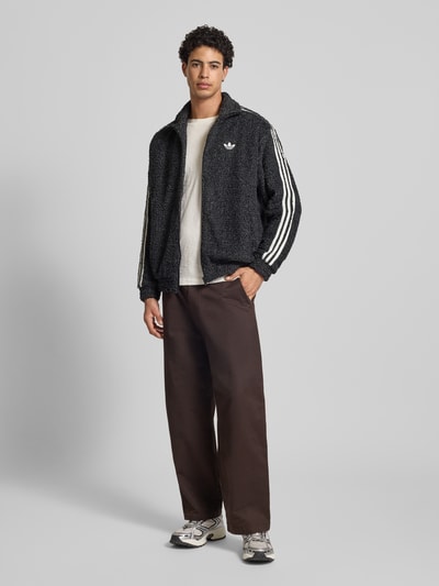 adidas Originals Regular Fit Sweatjacke in Bouclé-Optik Black 1