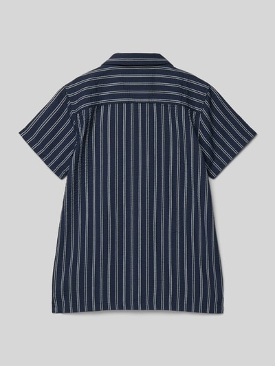 Jack & Jones Koszula o kroju regular fit ze wzorem w paski model ‘JORPALMA SEERSUCKER’ Granatowy 3