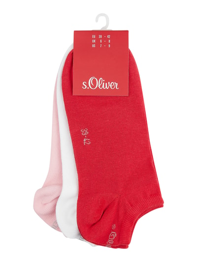 s.Oliver RED LABEL Sneakersocken im 3er-Pack  Rot 2