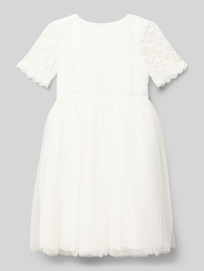 DANAMADE Knielanges Kleid mit Rundhalsausschnitt Ecru 1