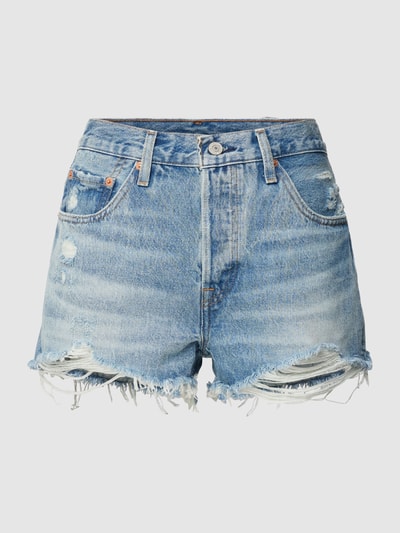 Levi's® Regular Fit Jeansshorts im Destroyed-Look Modell '501 ORIGINAL' Jeansblau 2