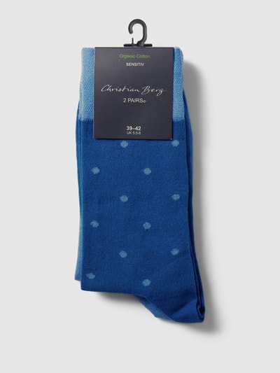 Christian Berg Men Socken mit Label-Detail im 2er-Pack Blau 3