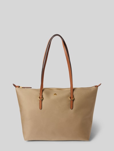 Lauren Ralph Lauren Handtasche mit Label-Applikation Modell 'KEATON' Taupe 1