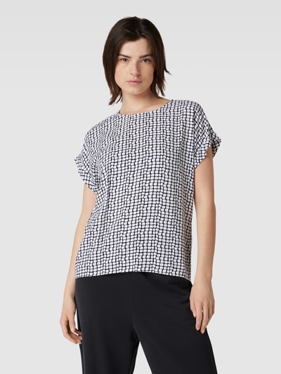 Montego Blusenshirt mit Allover-Muster Dunkelblau 4