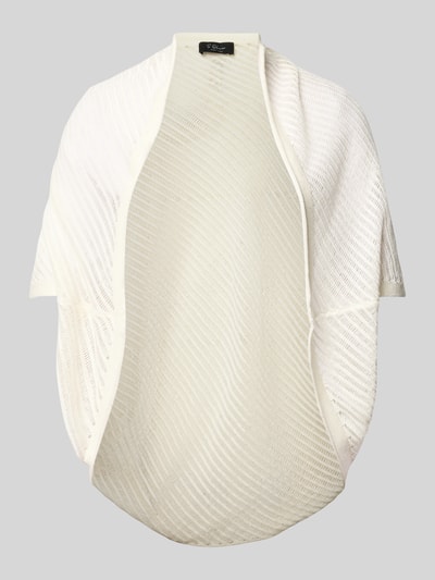 Produktfoto, Relaxed Fit Cardigan aus Viskose-Mix mit Baumwoll-Anteil von s.Oliver BLACK LABEL, Optik: Unifarben, Struktur, Ajour-Strick, cremeweiß