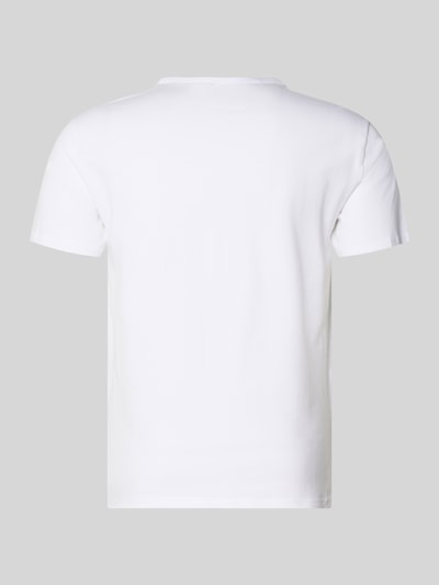 Produktfoto, Slim Fit T-Shirt Set aus Baumwoll-Mix im 3er-Pack von Tommy Hilfiger, weiß, kurzarm, unifarben, Rückansicht, Stretch-Material