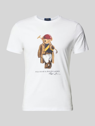 Produktfoto, Regular Fit T-Shirt aus reiner Baumwolle von Polo Ralph Lauren, Optik: Unifarben, Label-Print, Rundhals, Kurzarm, Webware