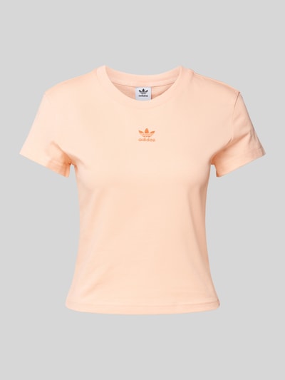 adidas Originals Slim Fit T-Shirt mit Logo-Stitching Rosa 2