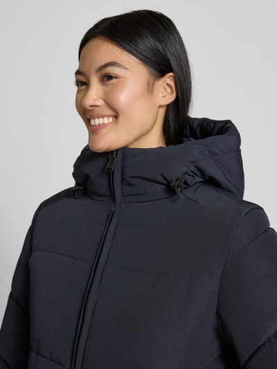 WITHBLACK Płaszcz pikowany z kapturem Ciemnoniebieski 3