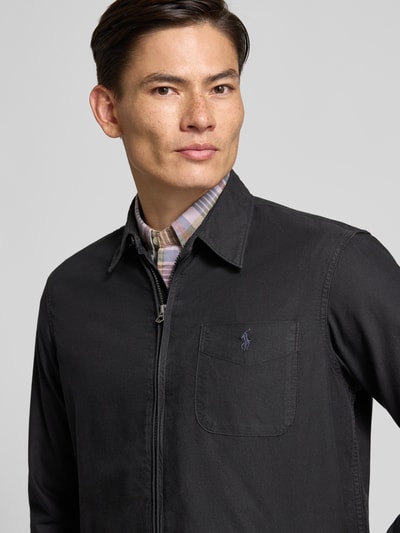 Polo Ralph Lauren Slim Fit Hemdjacke mit Kentkragen Black 3