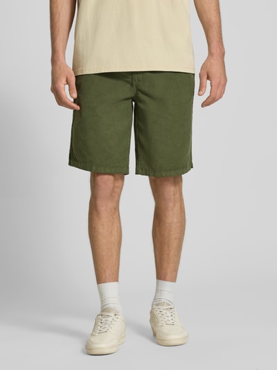 Redefined Rebel Regular Fit Shorts mit Tunnelzug Modell 'Joey' Oliv 4