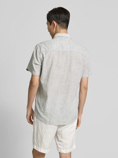 camel active Regular fit vrijetijdsoverhemd met button-downkraag, model 'Yarn' Offwhite - 5