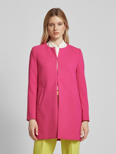 Christian Berg Woman Selection Longblazer mit Eingrifftaschen in unifarbenem Design Pink 4