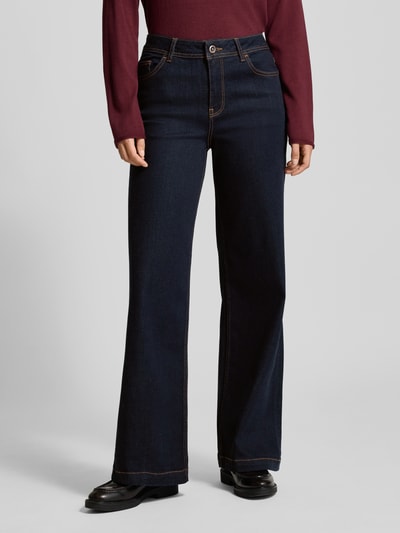 MOS MOSH Flared Cut Jeans mit Eingrifftaschen Modell 'Dara' Dunkelblau 4