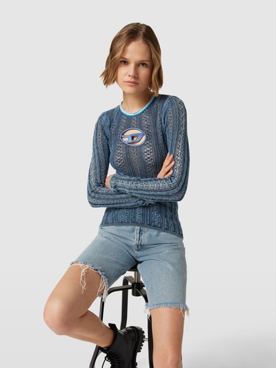 Diesel Longsleeve mit Label-Detail Anthrazit meliert 3