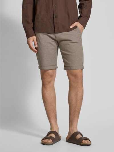 Redefined Rebel Regular Fit Bermudas mit Gesäßtaschen Modell 'NEBRASKA' Beige 4