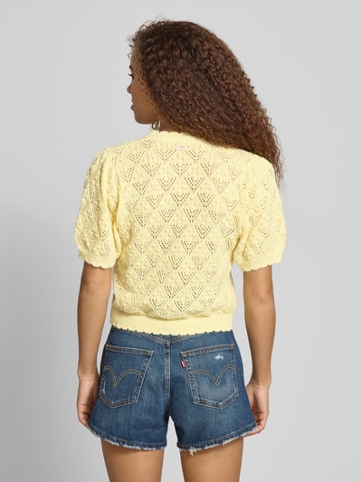 Levi's® Kardigan o kroju regular fit z mieszanki bawełny Pastelowy żółty 5