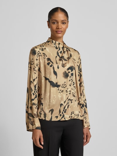 Jake*s Collection Bluzka z wiskozy ze stójką Camel 4