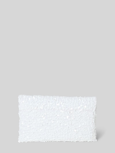 Abro Clutch mit Paillettenbesatz Weiss 4