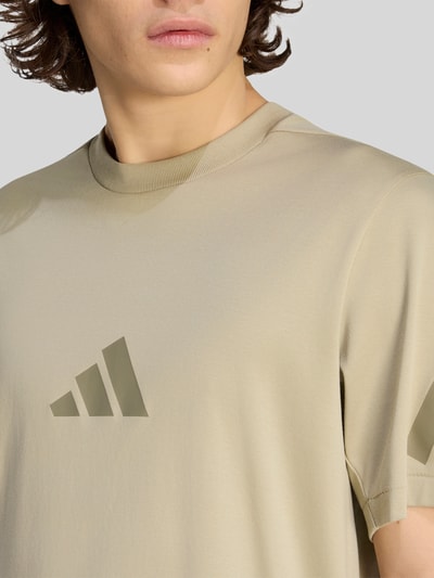 adidas Sportswear Regular Fit T-Shirt aus reiner Baumwolle Khaki 3