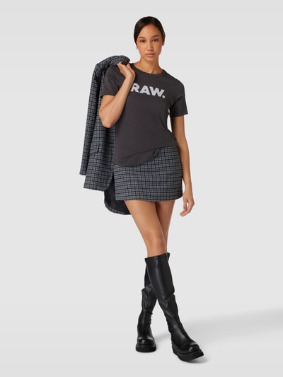 G-Star RAW T-Shirt mit Rundhalsausschnitt und Label-Print Anthrazit 1
