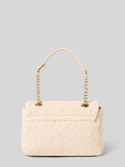 Produktfoto, Shoulder Bag mit Logo-Detail Modell 'Carina' von VALENTINO BAGS in Beige mit Ketten-Schulterriemen, strukturierte Oberfläche