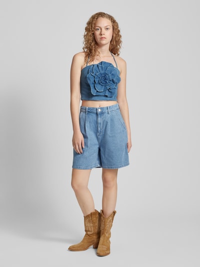 Only Crop Top in Denim-Optik Modell 'ROSEANNE' Blau 1