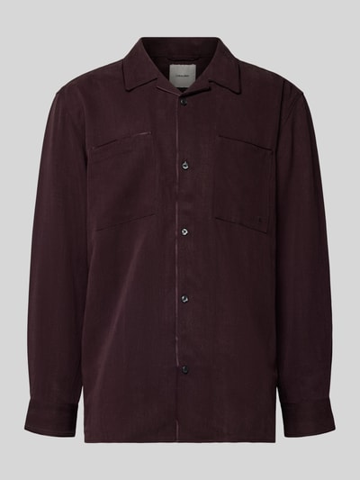 CK Calvin Klein Hemdjacke mit Knopfleiste Bordeaux 2