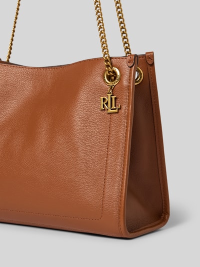 Lauren Ralph Lauren Handtas met labelapplicatie en schouderband Cognac - 3