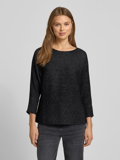 Tom Tailor Relaxed Fit Strickpullover aus Baumwoll-Mix BLACK 4