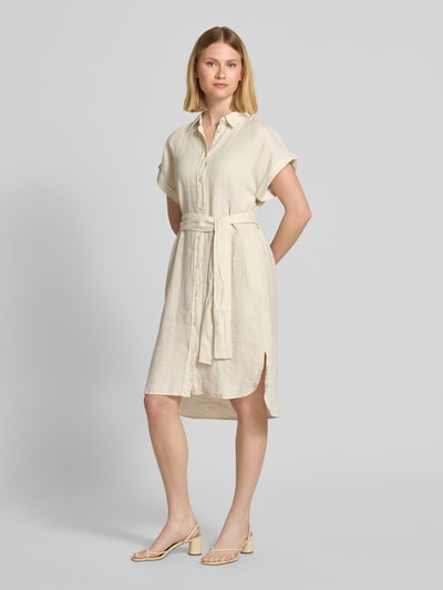 Marc O'Polo Tailliertes Freizeitkleid aus reinem Leinen Sand 1