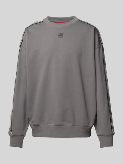 HUGO Sweatshirt met ronde hals, model 'Dustrip' Lichtgrijs - 2